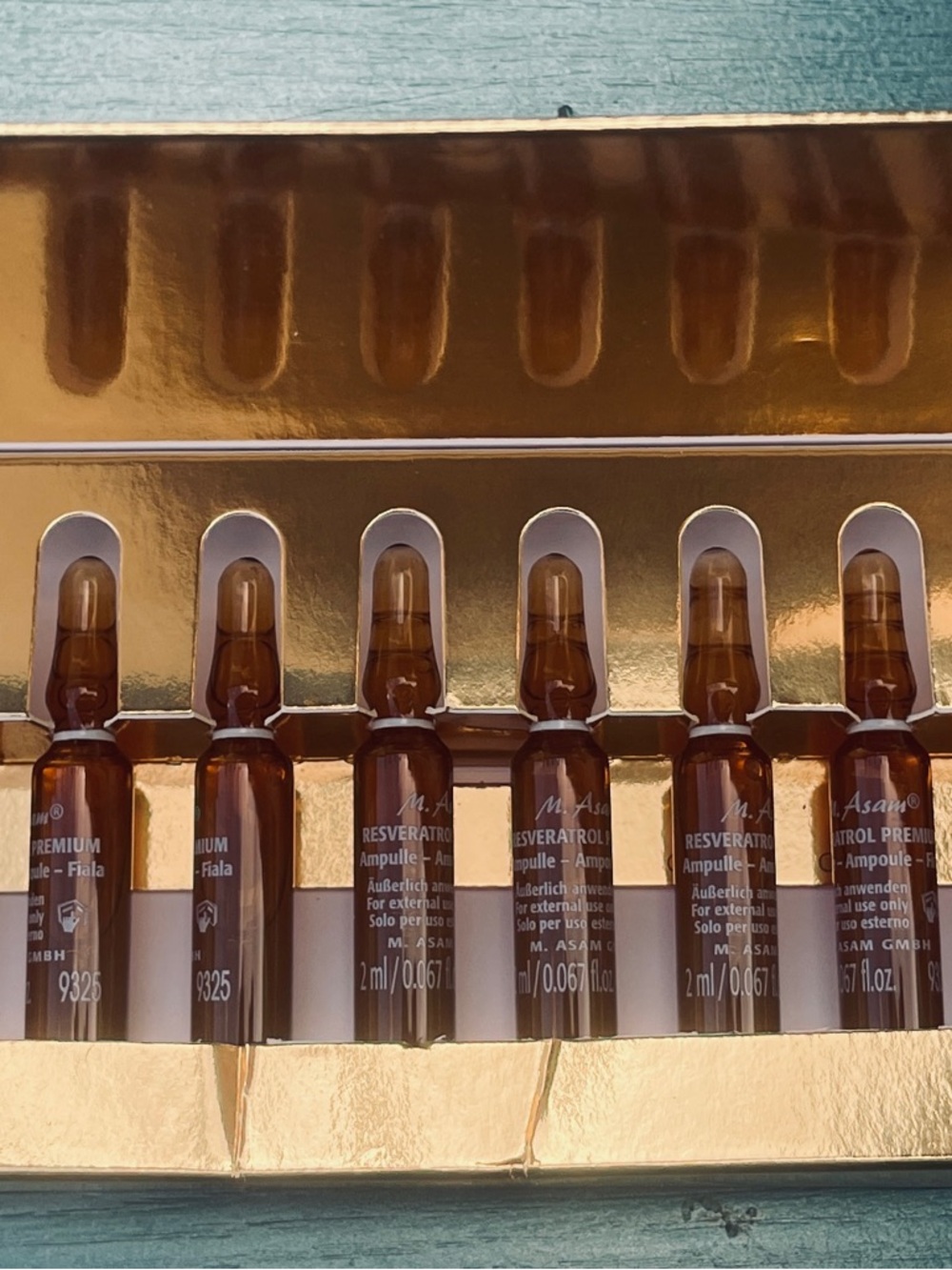 M. Asam Resveratrol Ampoule Serum - Brown Ampoules Anti-Wrinkle Face Care (Set)